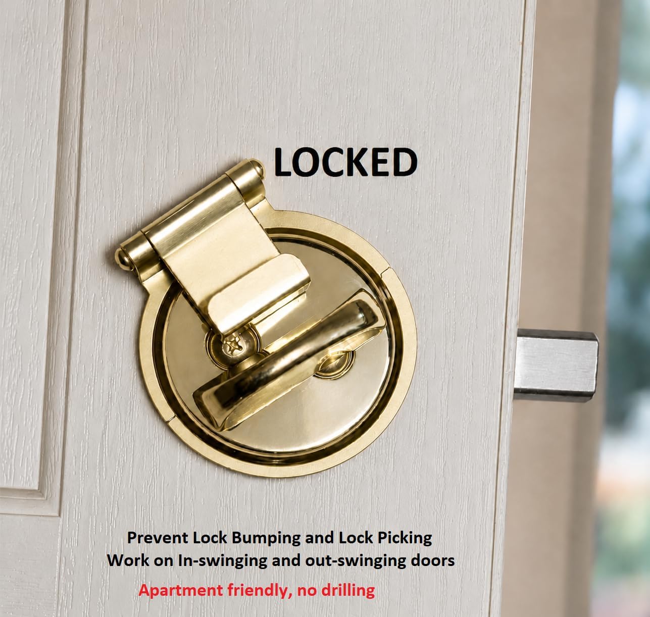 Deadbolt Secure, Entry Door Security Latch image 2