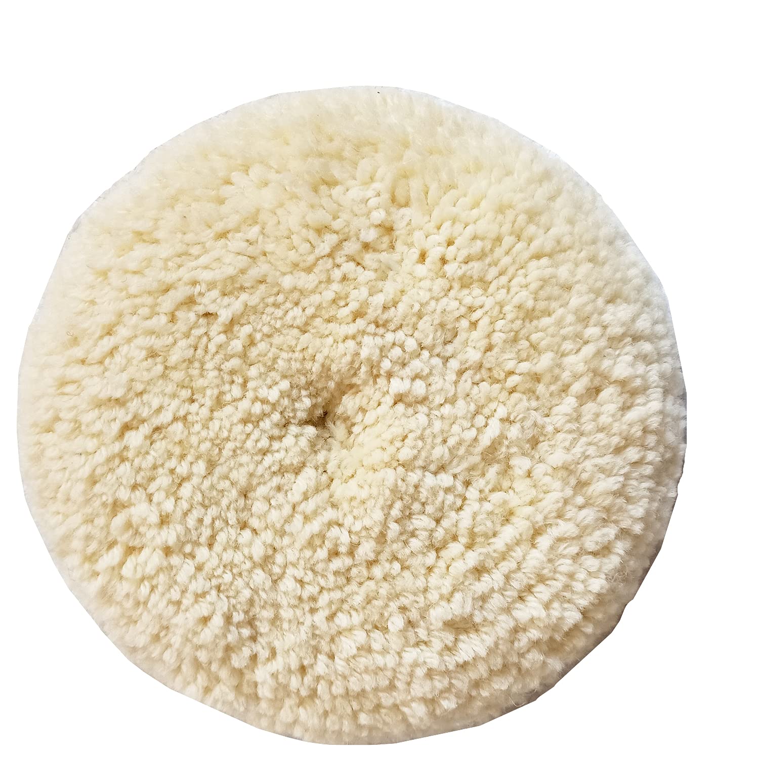 Sisha-A Wool Polishing Pad, 7" (180cm) Buffing Pad with Hook and Loop Back for Compound, Cutting & Polishing, 100% Natural Wool, Thick and Aggressive โ image 1
