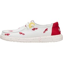 HEYDUDE Women's Wendy Embroidered Crawfish Slip On Shoe | Lightweight Textile Loafer with Elastic Laces