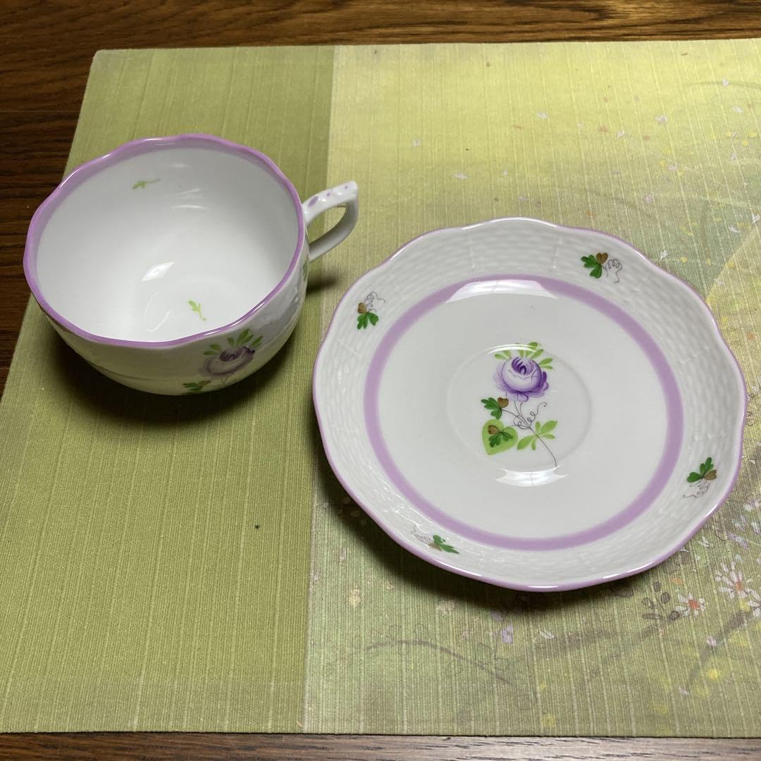 Amazon.co.jp: ヘレンド ウィーンの薔薇 ライラック カップ＆ソーサー 