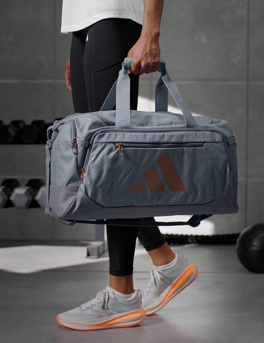 adidas Defender Duffel Bag, Twill Grey/Rose Gold, OSFA
