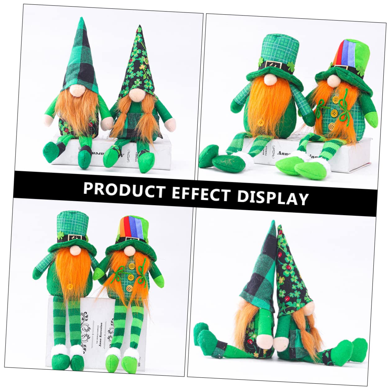 Abaodam 8pièces Décorations De Pâques Figurines De Nain De Saint-Patrick Jouets Et Ornements Festifs pour Photographie