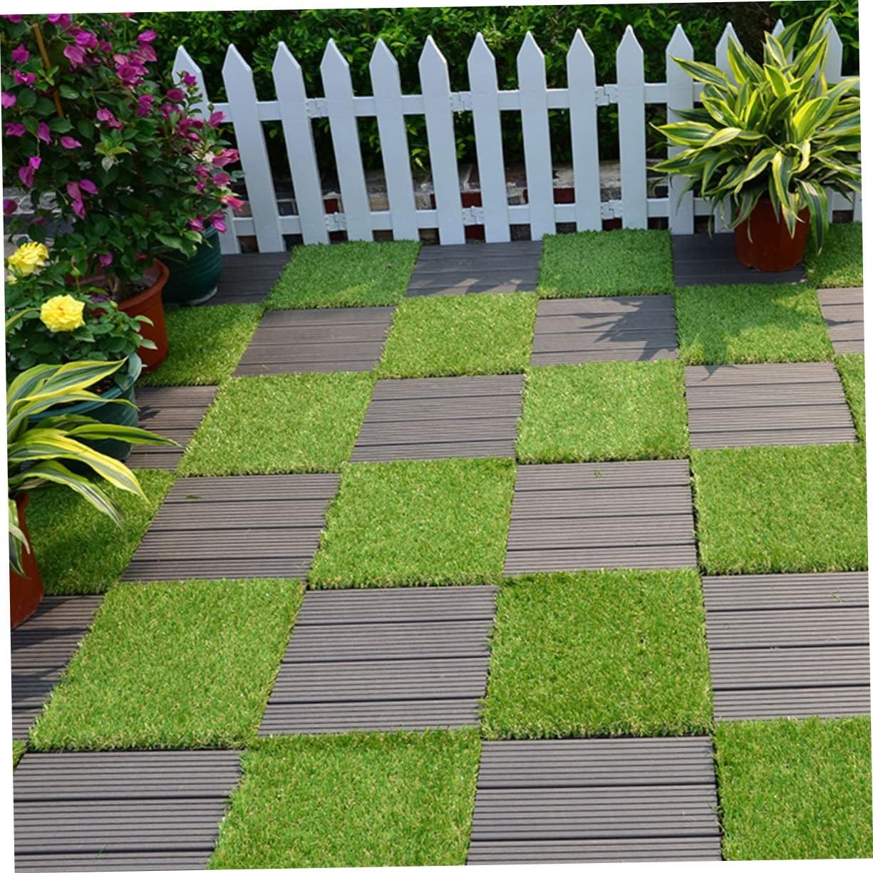 4Pcs Lifelike Artificial Lawn Mat Simulation Grass Mat for and Realistic Fake Turf for Scene Layout and Landscape Design