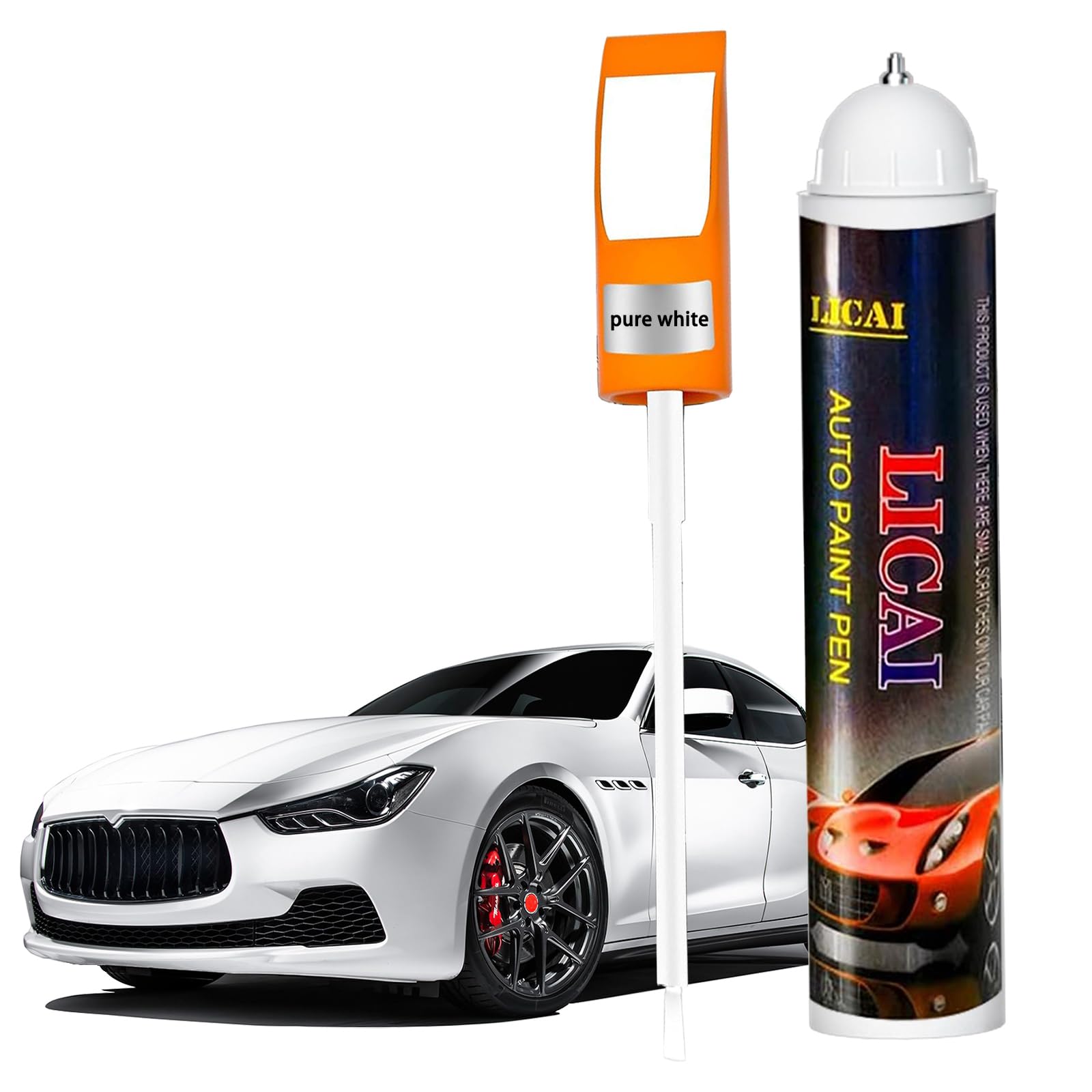 SNSIR Touch Up Paint For Cars, Automotive White Car Paint Pen Scratch Repair Two-In-One Touch Up Paint, Premium Car Scratch Remover for Deep Scratche 0.4 fl oz