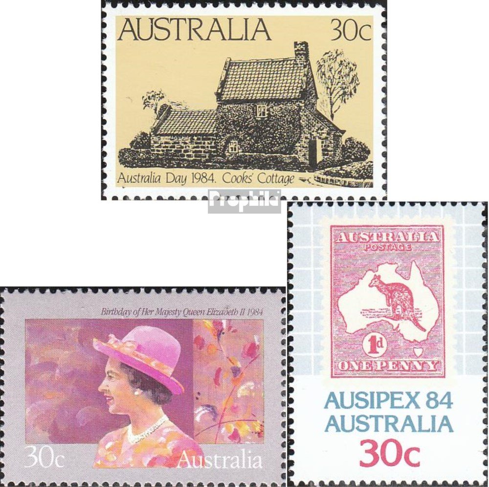 Australia 861,870,888 (Complete.Issue.) unmounted Mint/Never hinged ** MNH 1984 Holiday, Elizabeth, AUSIPEX (Stamps for Collectors) Stamp on Stamp