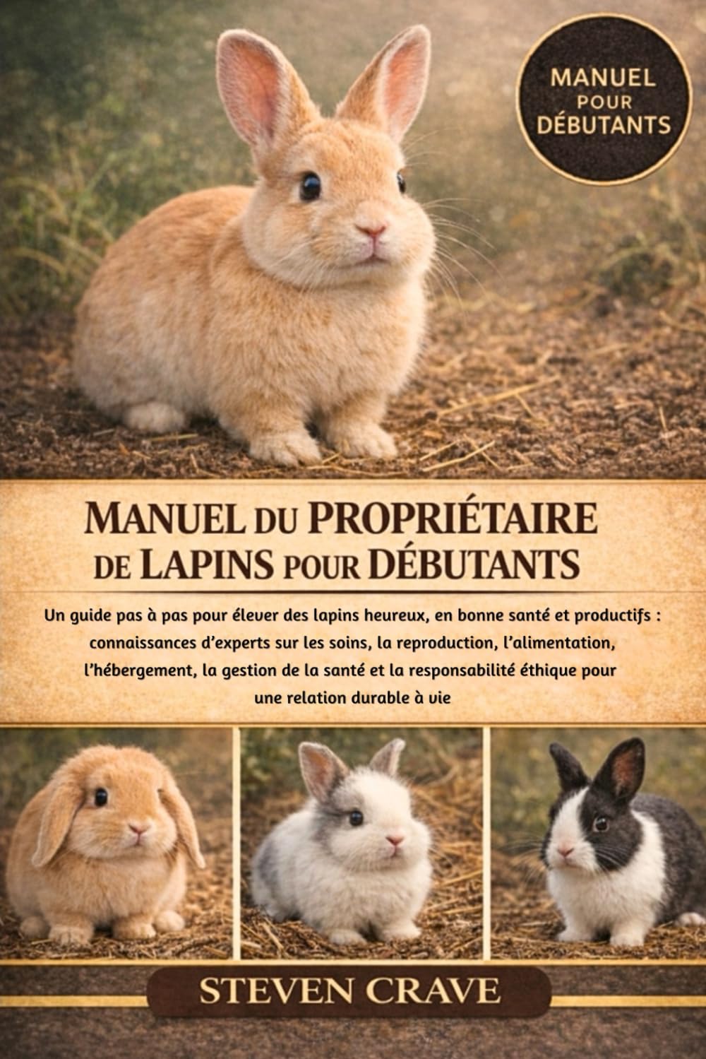 MANUEL DU PROPRIÉTAIRE DE LAPINS POUR DÉBUTANTS: Un guide pas à pas pour élever des lapins heureux, en bonne santé et productifs: connaissances ... reproduction, l’alimentation, l’hébergement