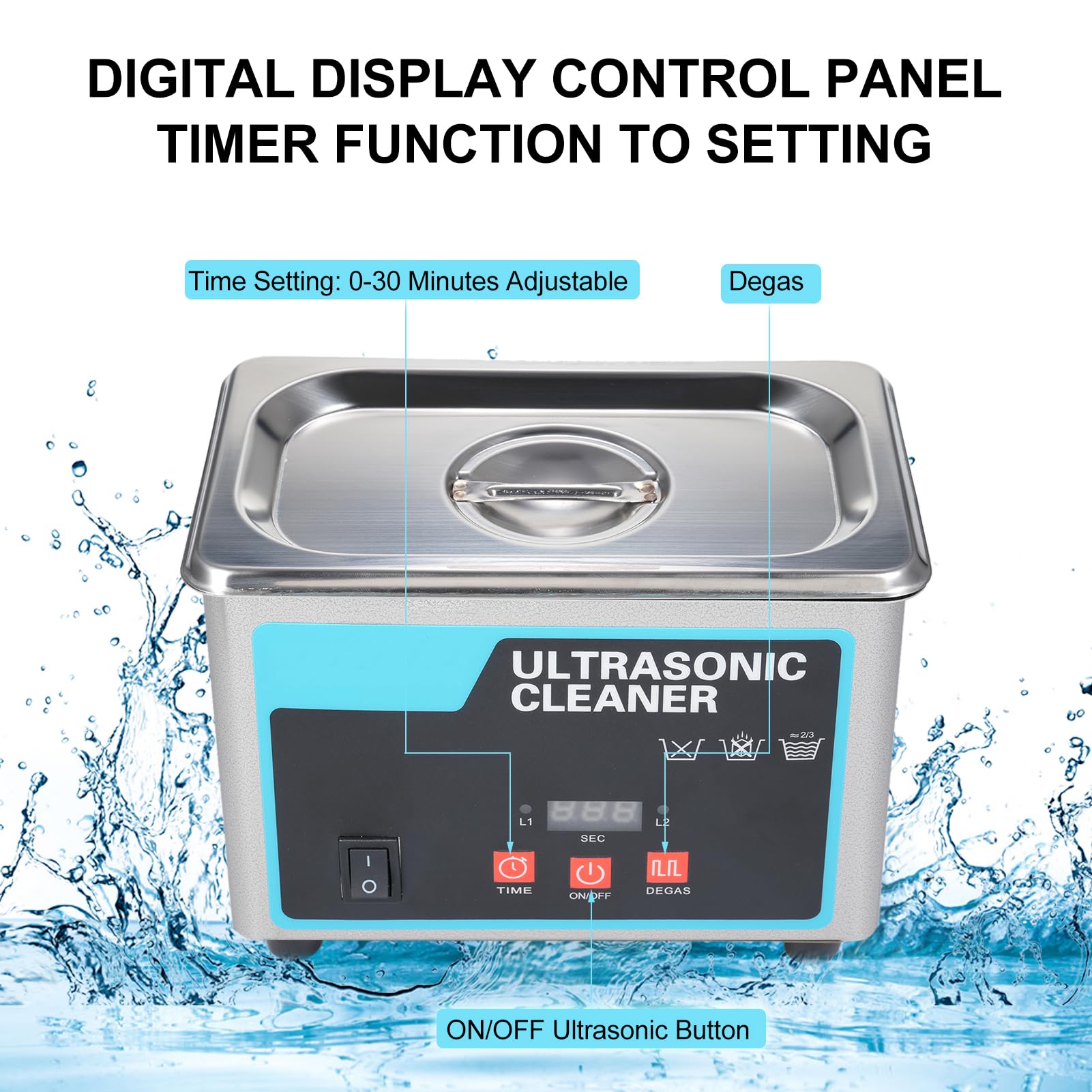 Amazon.co.jp: 超音波洗浄機,0.8L 超音波ジュエリークリーナー