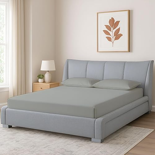 Vista 36 de Shreem Linen California King Waterbed Sheets, 4-Piece 100% Egyptian Cotton Attached Sheet Set with 15" Deep Pocket, Soft & Breathable Bedsheets for