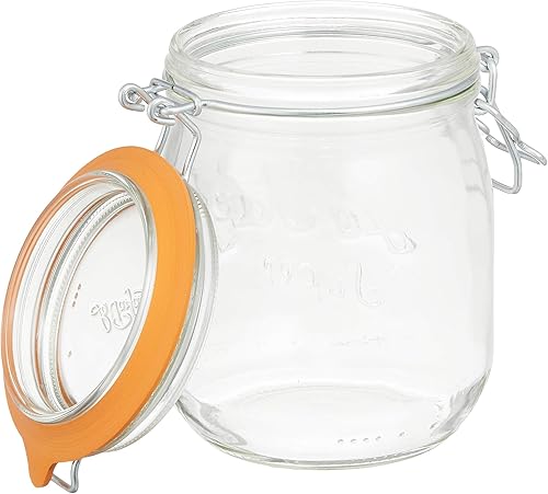 Miniatura 5 de Le Parfait 960507 - Tarro vocal de cristal, 1.6 onzas líquidas (0.5 L), recipiente de almacenamiento