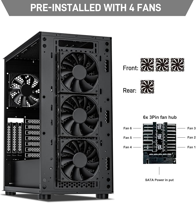 Gabinete PC DARKROCK Classico Max Full Tower E-ATX Negro miniatura 9