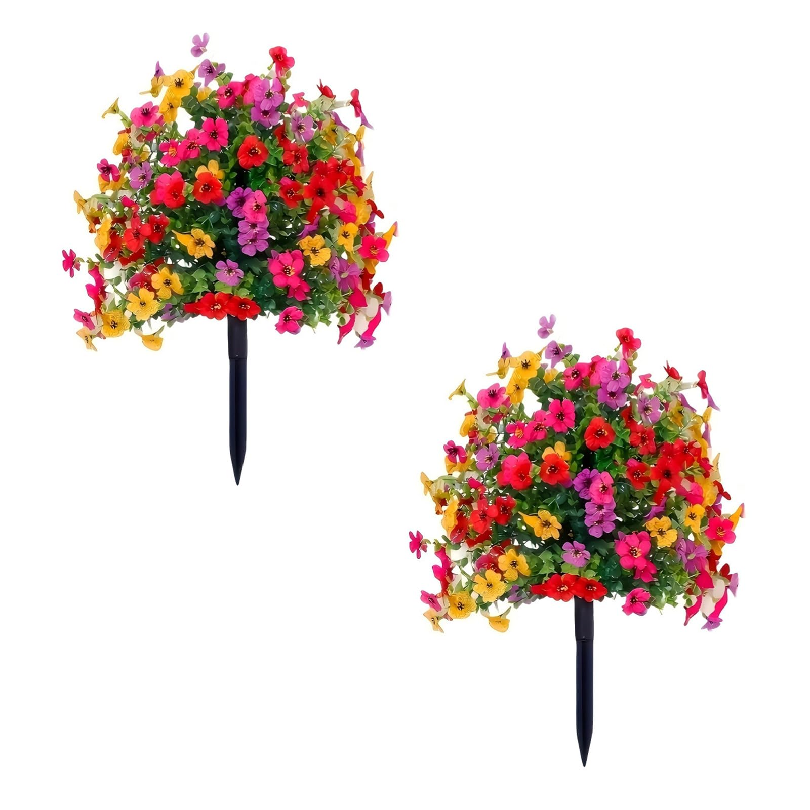 Zxfdsfdbnm Of 2 Realistic Artificial Gumtree Grape Stems for Garden Decor, Faux with Multicolor Mixed Look, Sun Resistant Outdoor Garden Stakes Faux Herbage for Patio Decor