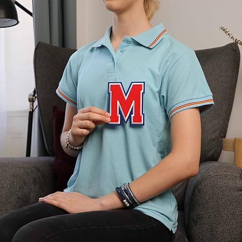 Miniatura 627 de Parches de letras termo-adhesivas de alta calidad – Lindas letras para ropa – Parche universitario para ropa – Letras bordadas de 4 1/2 parches
