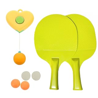 Kidology Hanging Table Tennis Set for Kids with Racket and Balls, Parent-Child Door Pong Game Exerciser, Full Pingpong Starter Kit for Outdoor & Indoor Games, Green for 2 Players, 10 cm