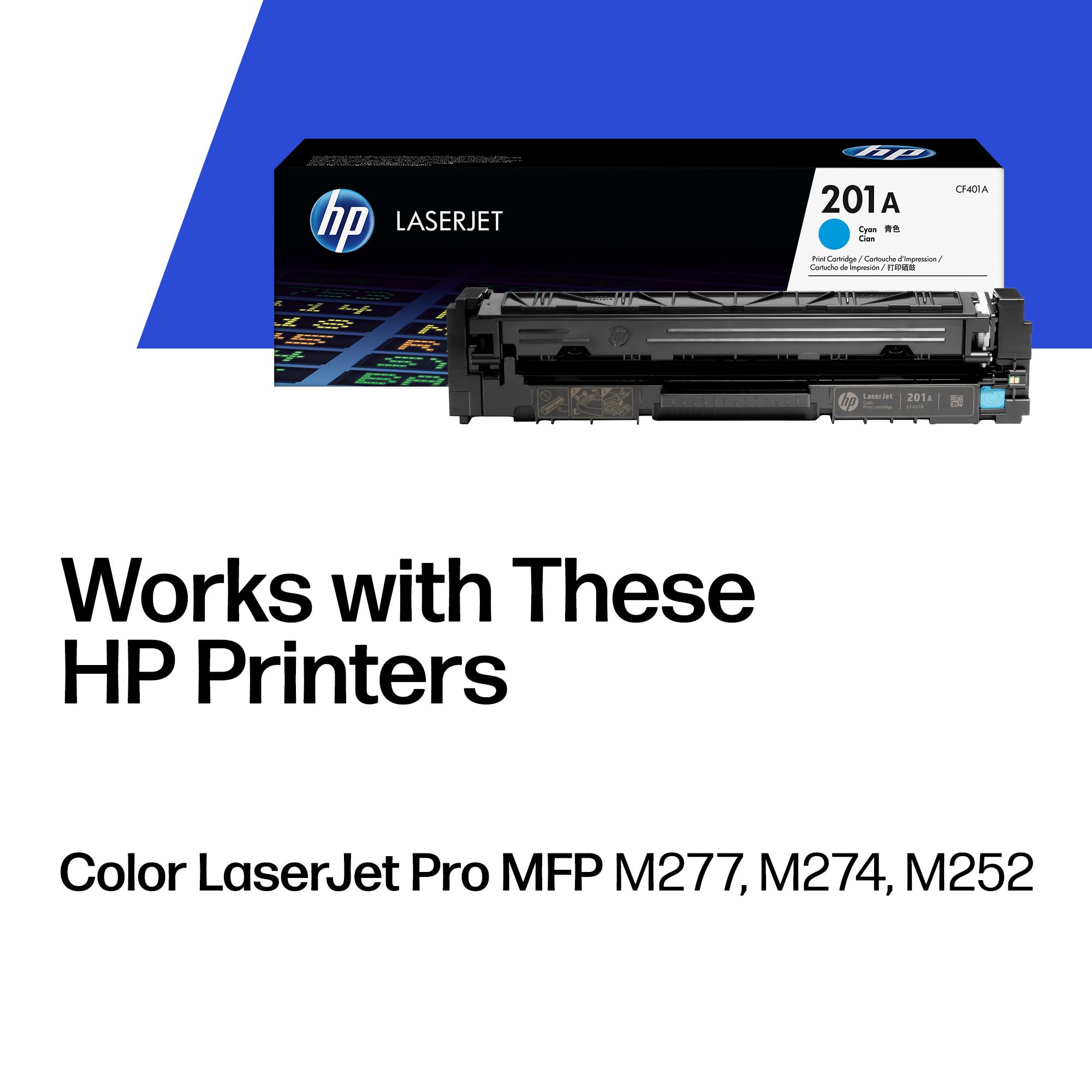 HP 201A CF401A Tonerkassette Cyan 1400 Seiten Original Toner, Blau, Standard