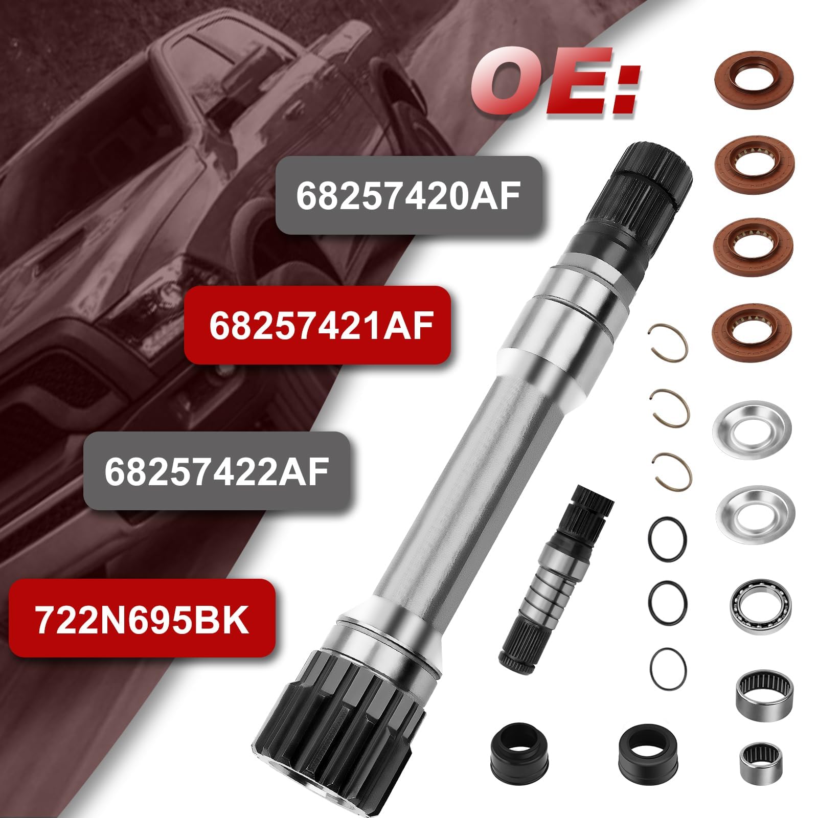 Right Front Differential Axle Intermediate Shaft Kit Fit for Dodge
