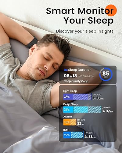 Miniatura 5 de RUXINGX Relojes inteligentes para hombres y mujeres, rastreador de actividad física de 1.85 pulgadas con llamadas Bluetooth, IP68 impermeable, más