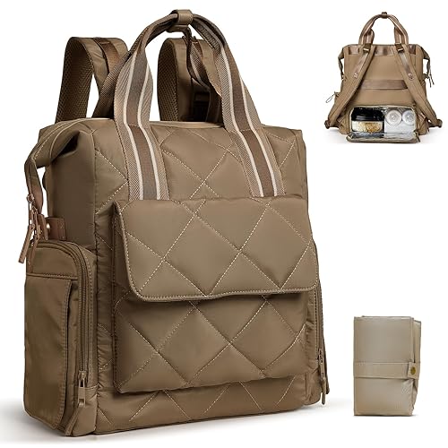 Miniatura 1 de Mochila para pañales acolchada marrón