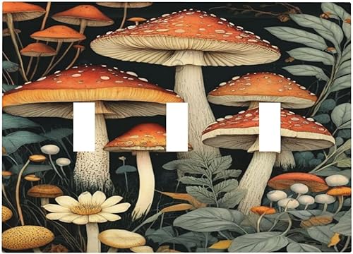 Miniatura 33 de Cubiertas Decorativas de Arte para Interruptores de Luz, Hojas de Otoño, Placa de Pared de Palanca Individual, Cubierta Decorativa de Interruptor,