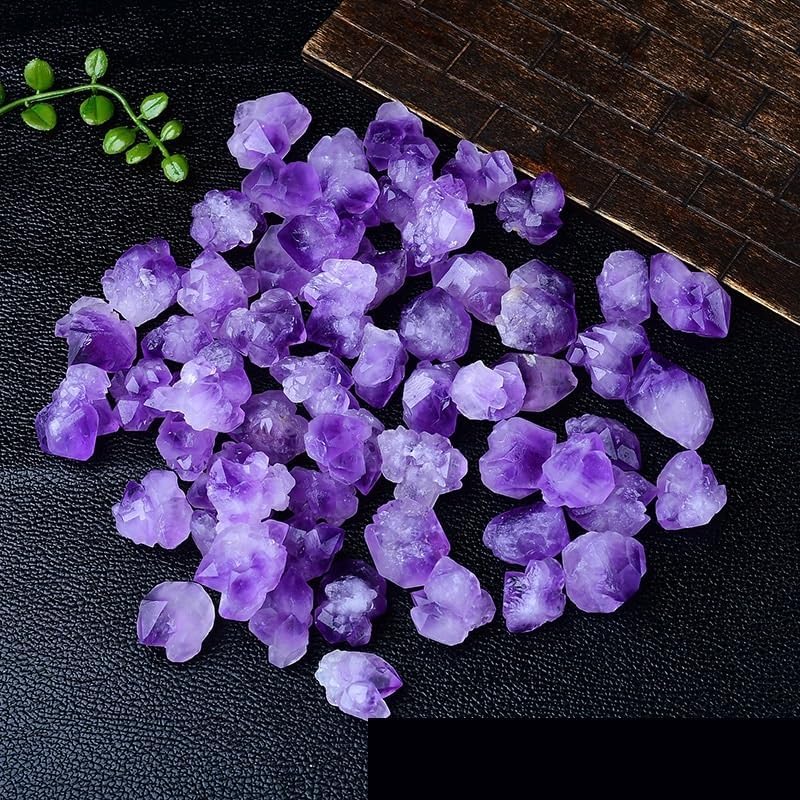 WHZHDMA Bulk Natural Crystal Rough Stone Natural Amethyst Flower Skeleton Stone Fish Tank Ornaments Purple Crystal Rough Stone Aromatherapy Diffuser Stone Rocks Stones and Crystals