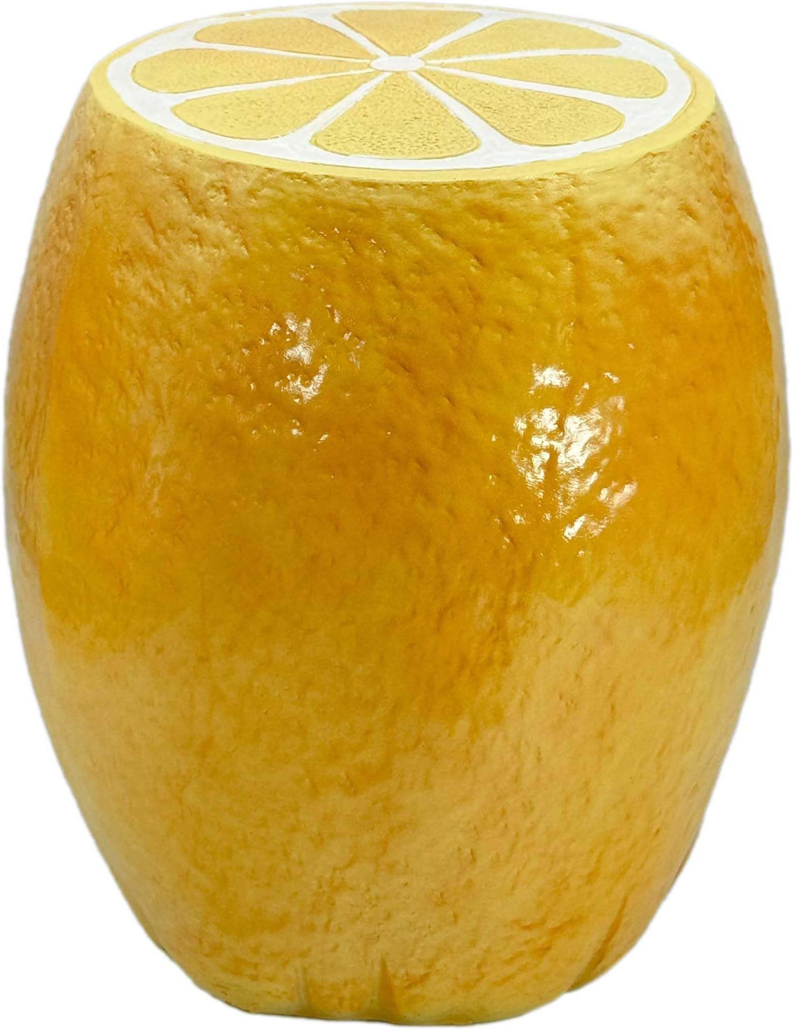 Galt International18" Orange Fruit Stool Side Table Home Decor Plant Stand Garden Indoor Outdoor Decorations