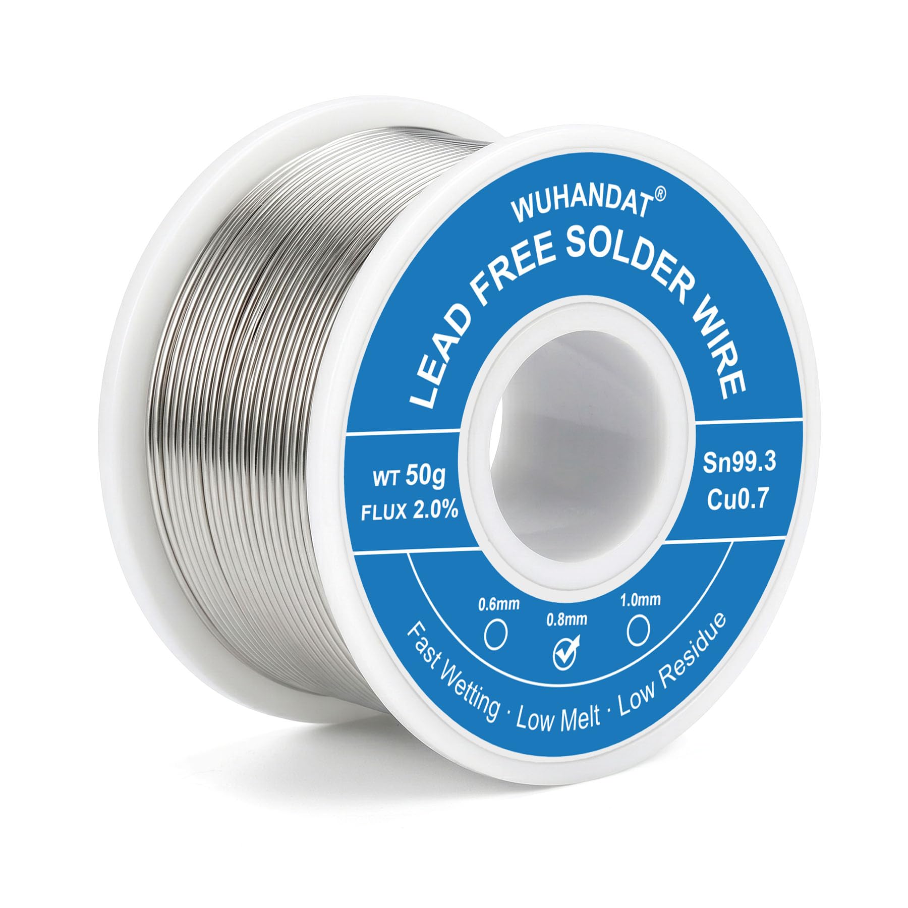 Estaño para Soldar 50g,Estaño para Soldar Electronica(0.8mm) | Estaño Soldar Electronica,Sn99.3 Cu0.7,Adecuado para Soldadura Diaria y Reparación Electrónica