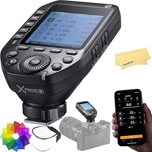 GODOX Disparador de flash inalámbrico XProII-N TTL para cámaras Nikon, 2.4G 18000s HSS, Bluetooth incorporado para control de aplicación de