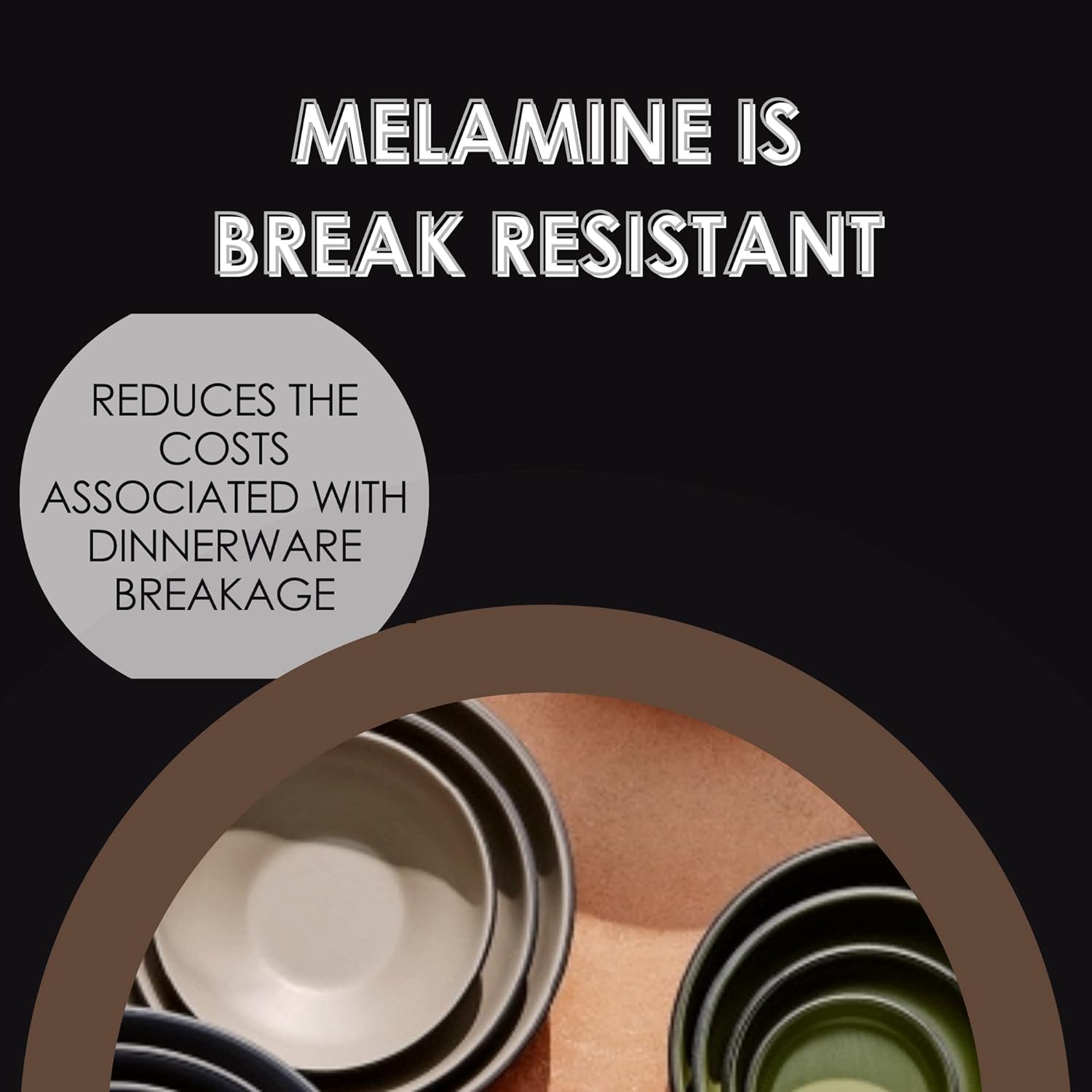 Steelite Creations Melamine Ramekin Bowls for Dip and Sauce, Heavy Use Break Resistant Commercial Foodservice Restaurant, Stack Baja, 3" Round, 1.1" Deep, 2 Oz., Stackable, Set of 24, Blue Black