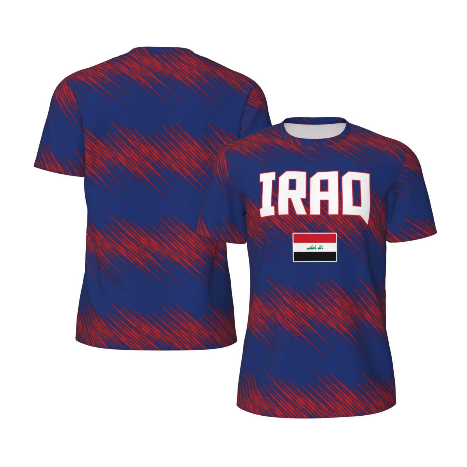 DABOYOZHZH Iraq Flag Cool Iraqans (66) Sports Jersey Mesh T-Shirt 3D Print for Running Cycling Soccer Tennis Fitness Climbing Shirts