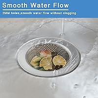 Vista 6 de 2 Piezas Colador de Fregadero para la Mayoría de Cestas de Drenaje de Fregadero de Cocina, Diseño Seguro de Doble Capa Mejorado Colador de Fregadero