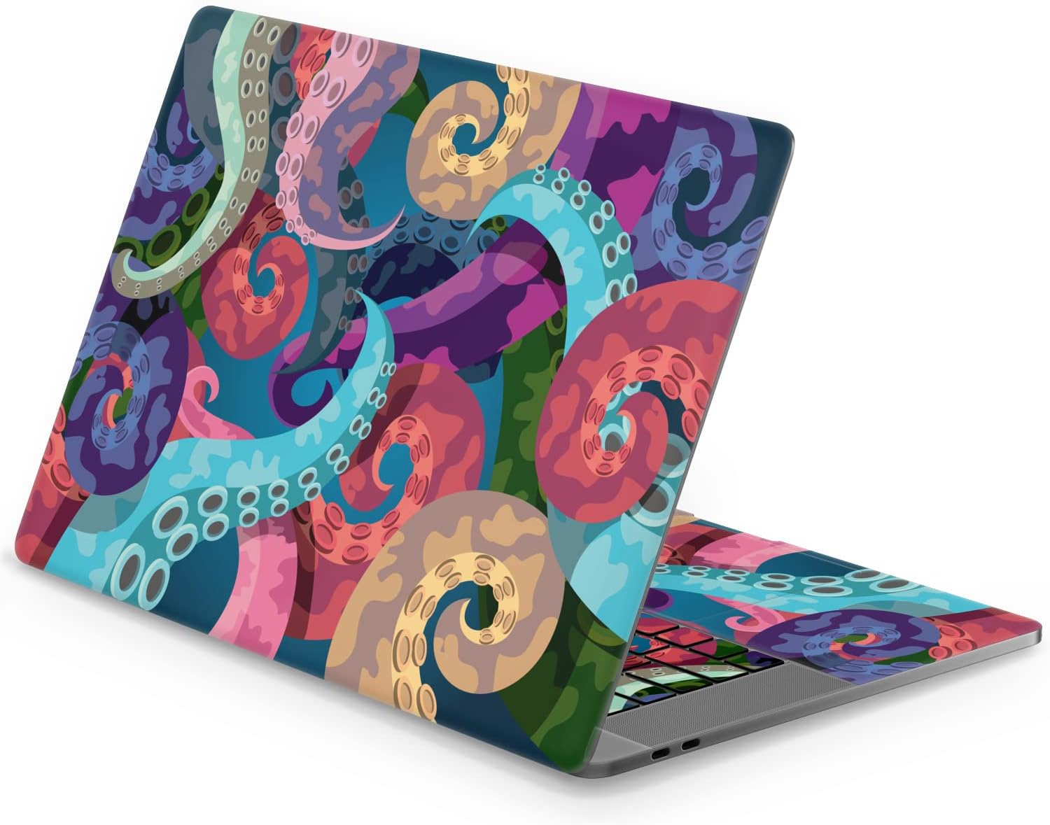 Mertak Vinyl Skin Compatible with MacBook Air 13 M2 M1 2023 2022 Pro 16 inch 15 14 2021 2020 2019 Map Family Animal Laptop Arctic Wrap Cover Polar Bear Top Keyboard Cute Sticker Print Night Sky
