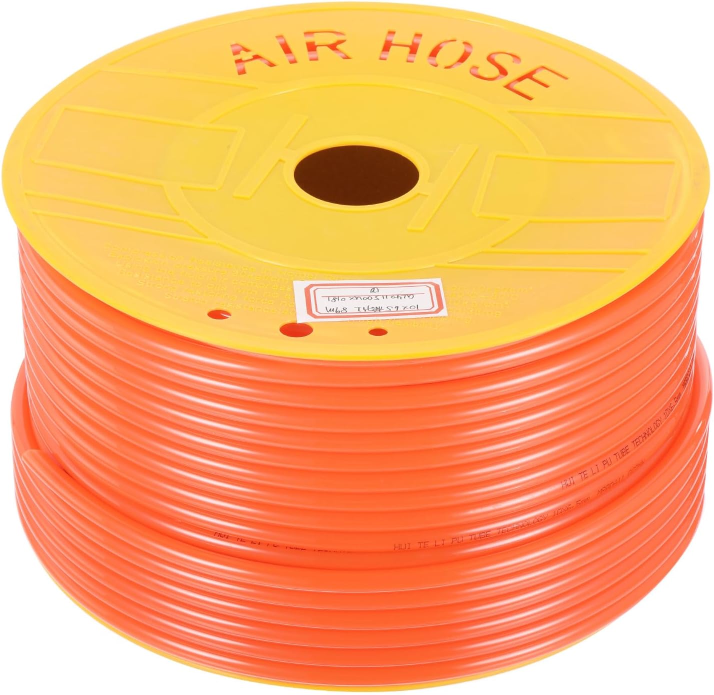 Pneumatic Tubing Pipe,10mm x 6.5mm Orange PU Polyurethane Tube,292FT 89M,PU Air Line Tubing Hose Tubes for Air Compressor,Fluid Transfer,Air Brake