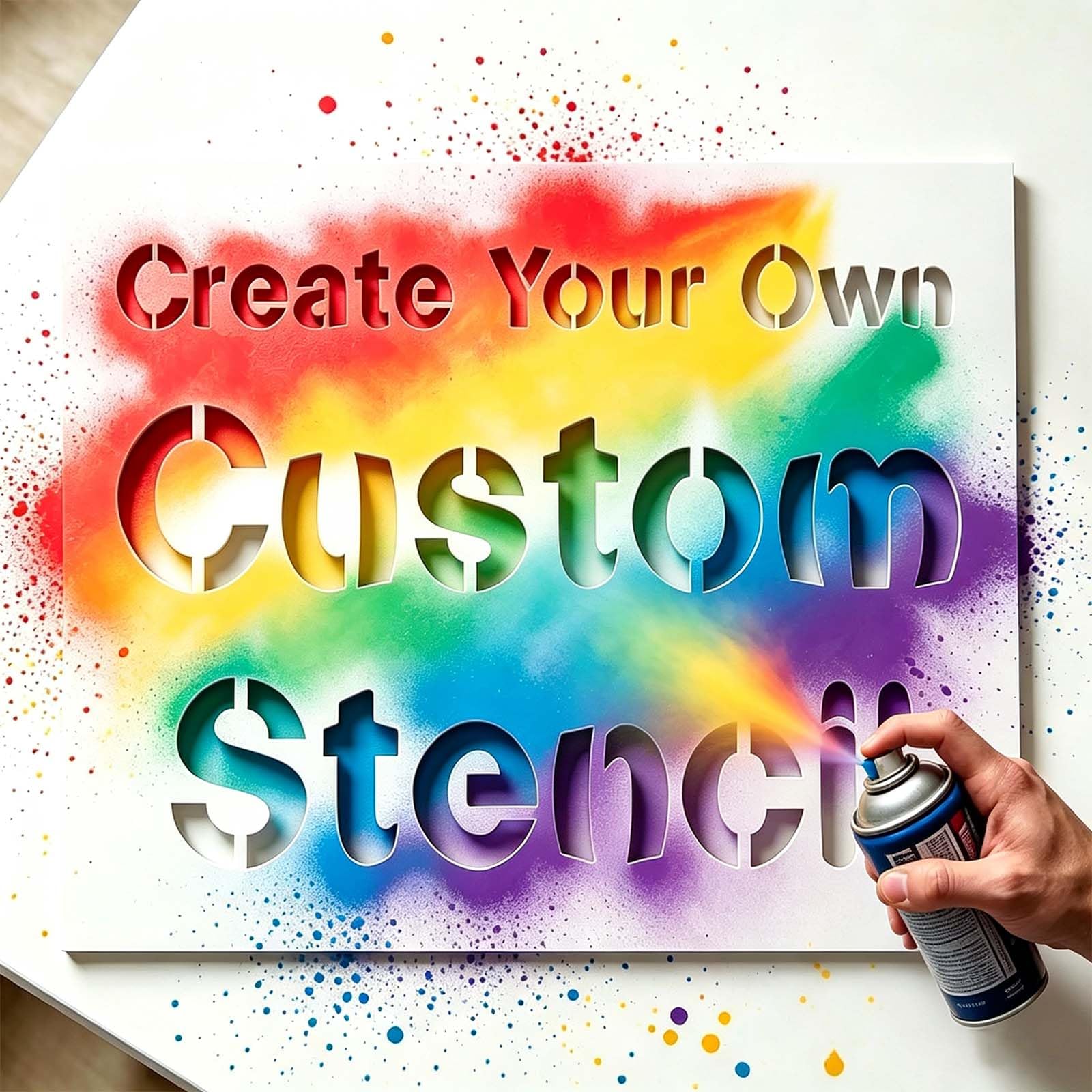 Personalised Spray Paint Stencils - Custom Text & Logo Reusable PVC for DIY