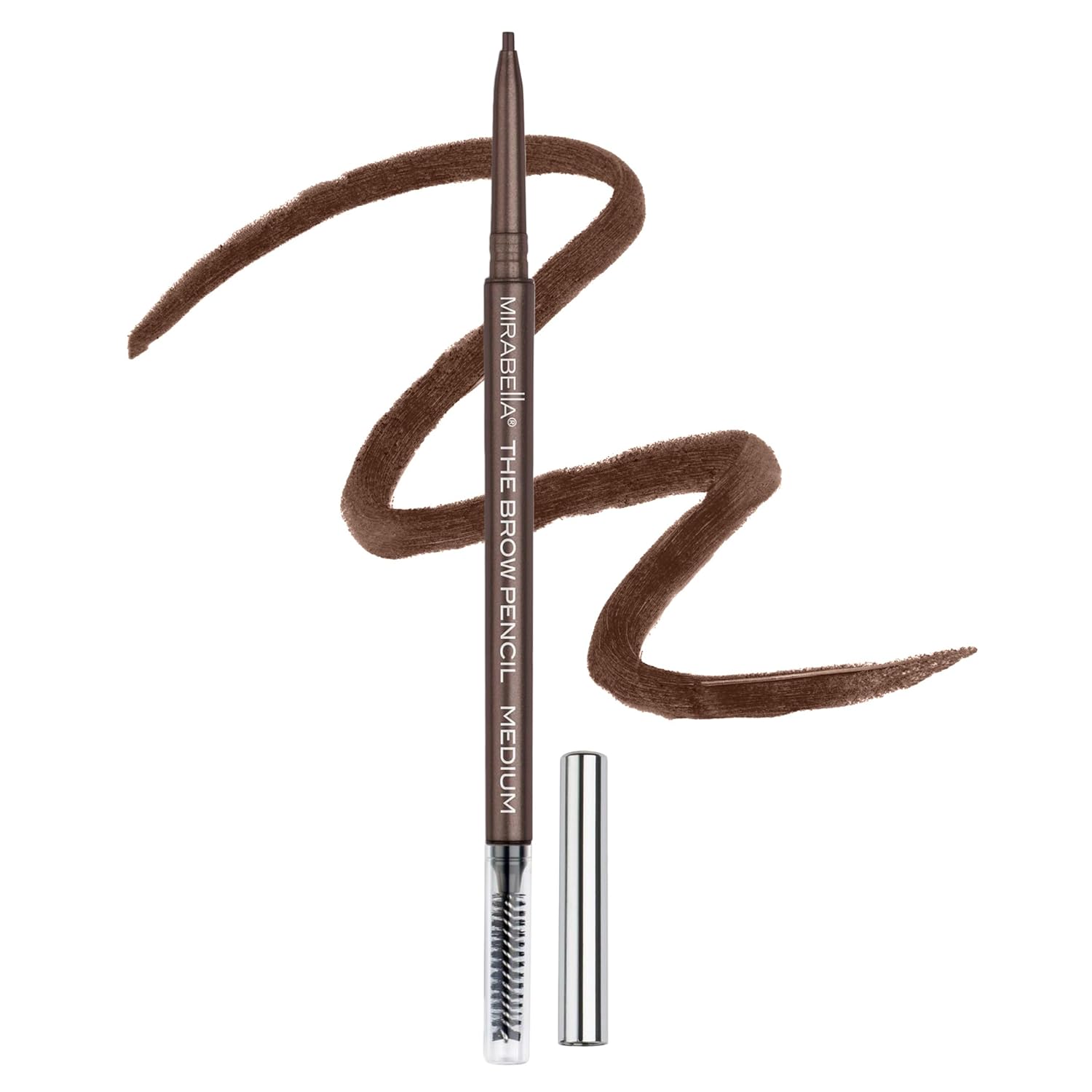 Mirabella Ultra Fine Brow Pencil, Anti-Chip Waterproof Eyebrow Pencil - Smudgeproof, Blendable & Retractable Eyebrow Pencil to Define and Fill In Brows Naturally