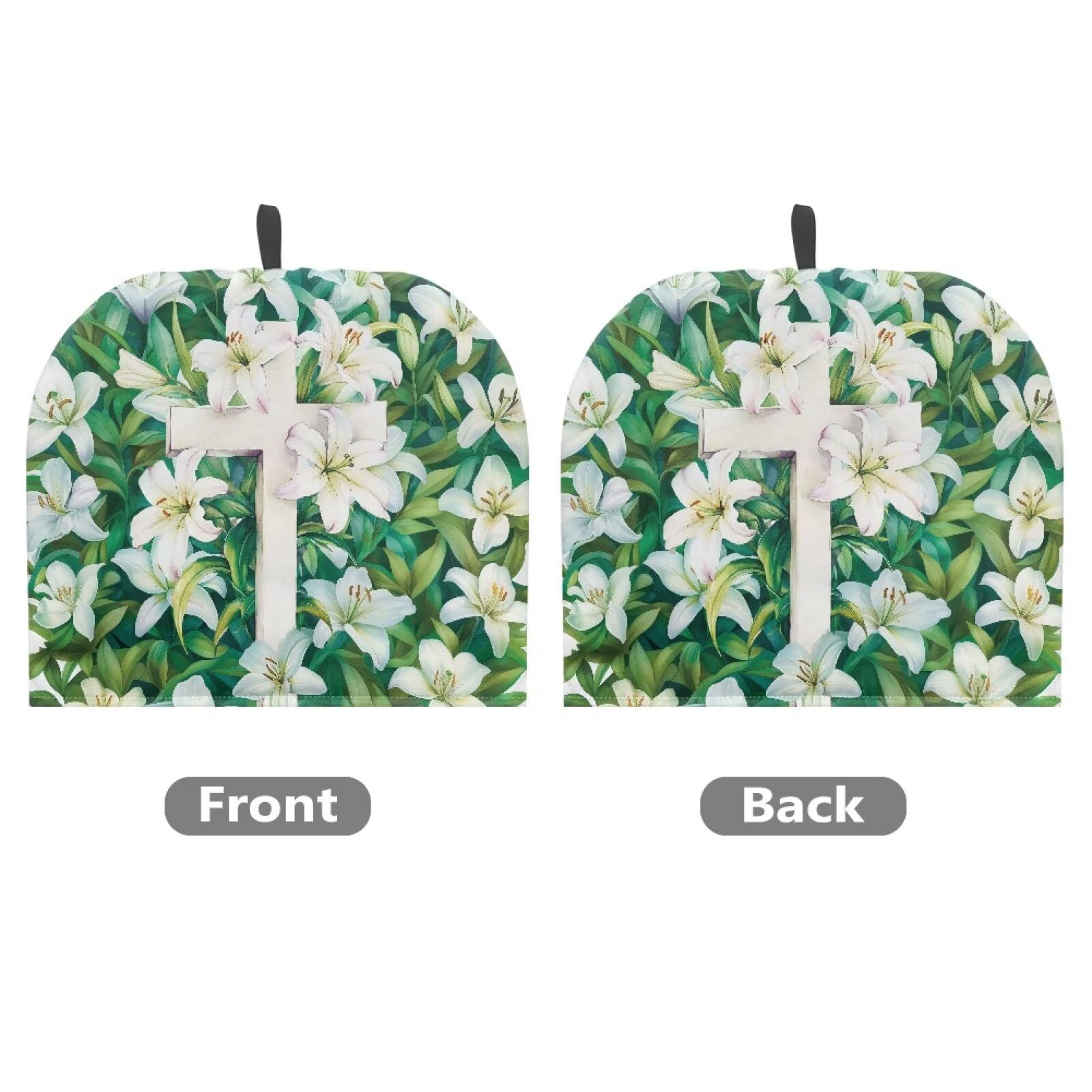 PJHEQOXE Easter Lily Cross Tea Cozy for Teapot Dome Teapot Cover Customized Teapot Covers Kitchen Kettle Dust Cover Cozy for Teapot with Handle Dust Cover Can Hung and Folded ?Green?