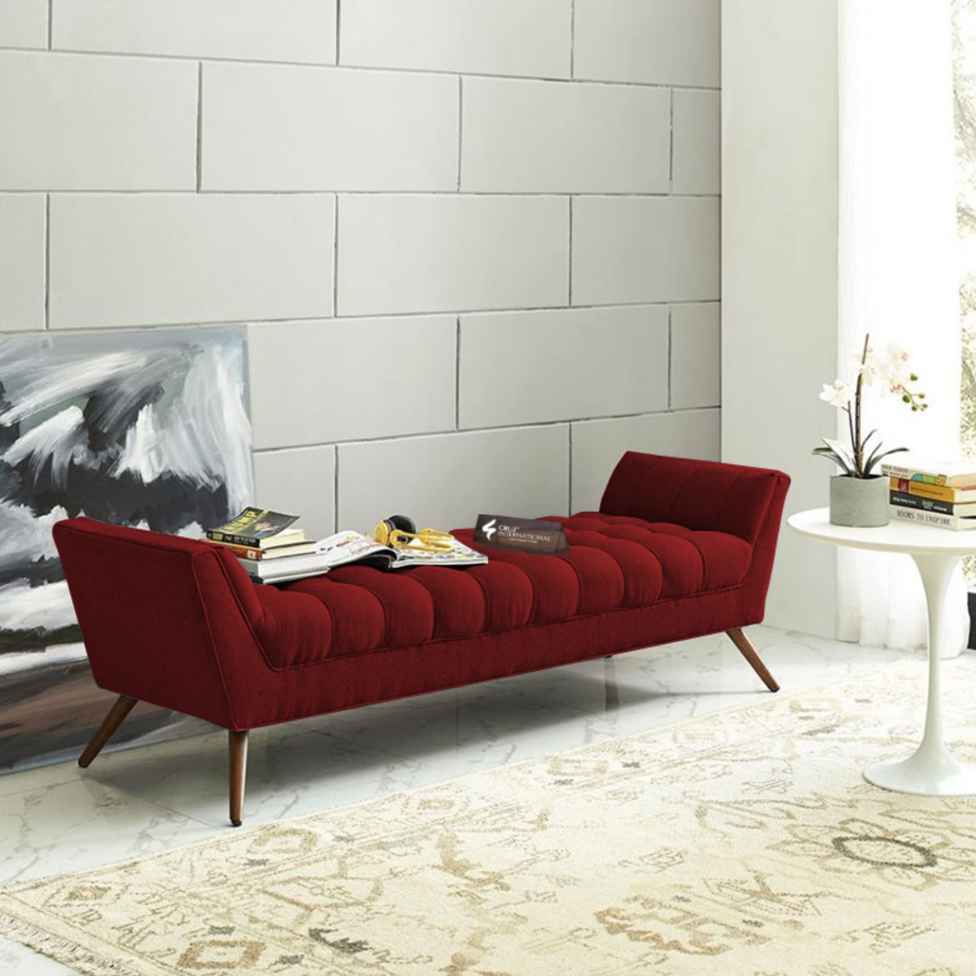 CRUZ INTERNATIONAL - online shopping-be ready ! Mehroon Velvet Button Tufted 3-Seater Sofa | Couch | Settee | Diwan | Premium Velvet Upholstery for Living Room (B09J1KTFZ7) Amazon Price History, Amazon Price Tracker