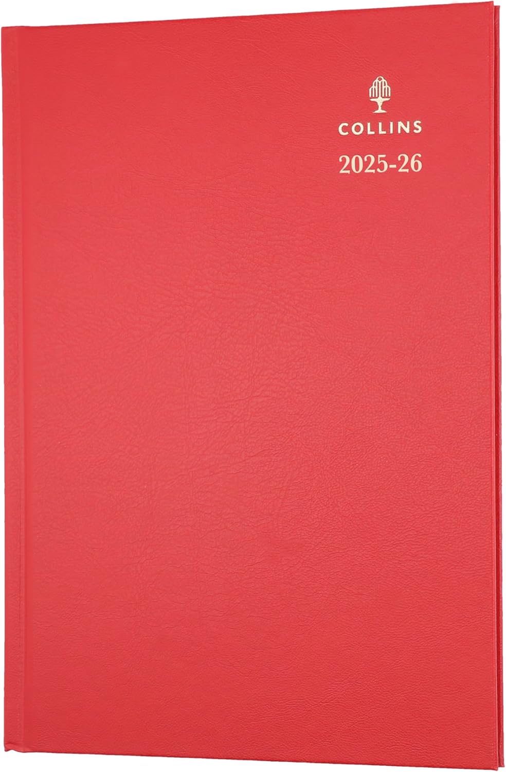 Collins 'Desk' 13 Month Mid/Academic Year Planner, July 2025-July 2026-52M.15-2526 - Day-to-Page Appointments Diary, A5 Hard Cover, Red