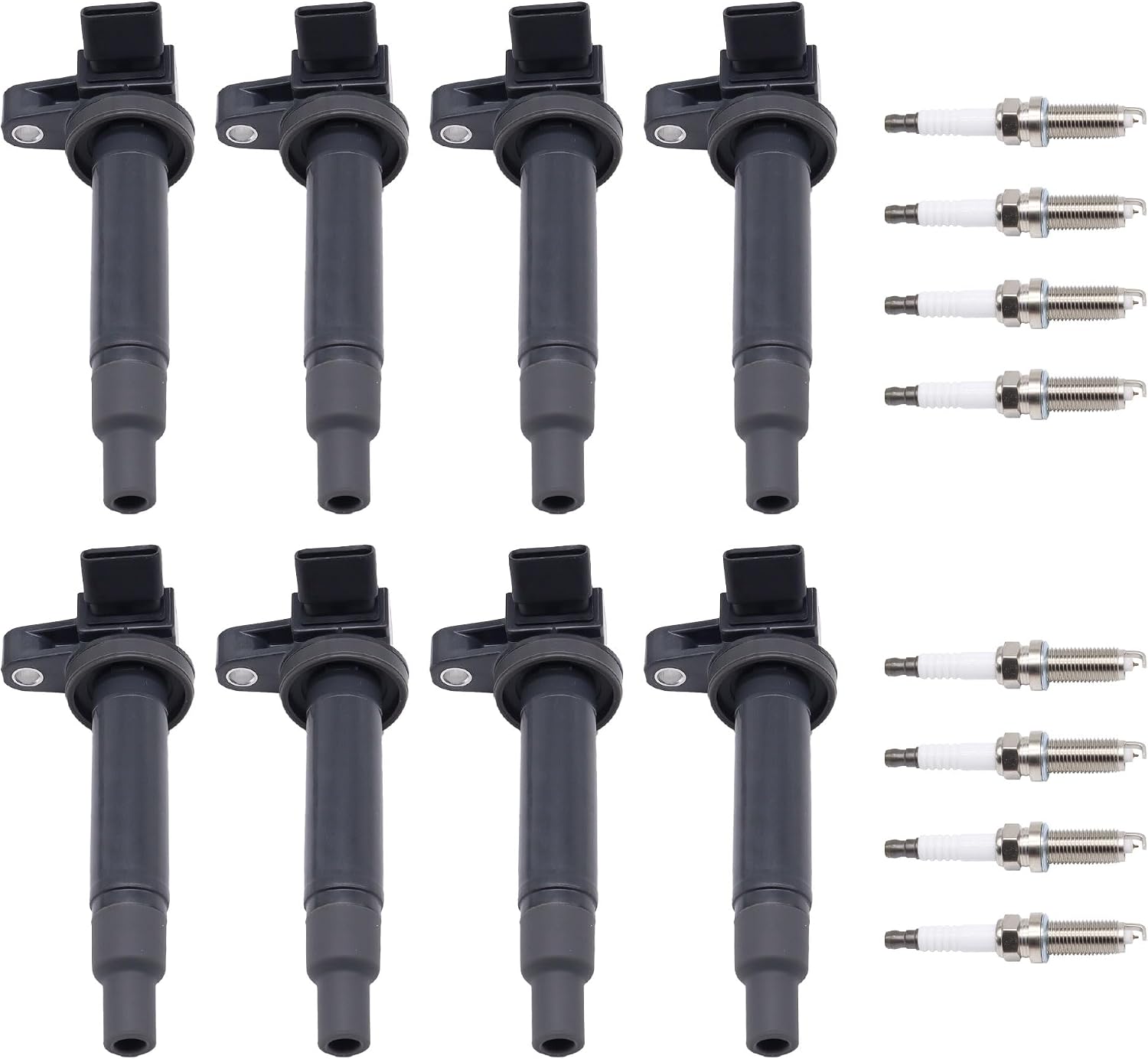 UF230 Ignition Coil Pack and Spark Plugs Compatible with 2000 2001 2002 2003 2004 2005 2006 2007 2008 2009 Toyota Tundra Sequoia LandCruiser 4Runner/Lexus GS430 GX470 LS430 LX470 LX570 SC430 V8