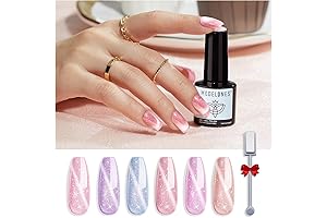 Modelones 6 Colors Space Galaxy Kitty Cat Eye Gel Nail Polish Kit.