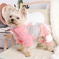 Vista 2 de Pijamas para perro Pjs suéter de vellón para perro, ropa para cachorros lindos para perros pequeños, chihuahua, Yorkie, ropa para niñas y niños