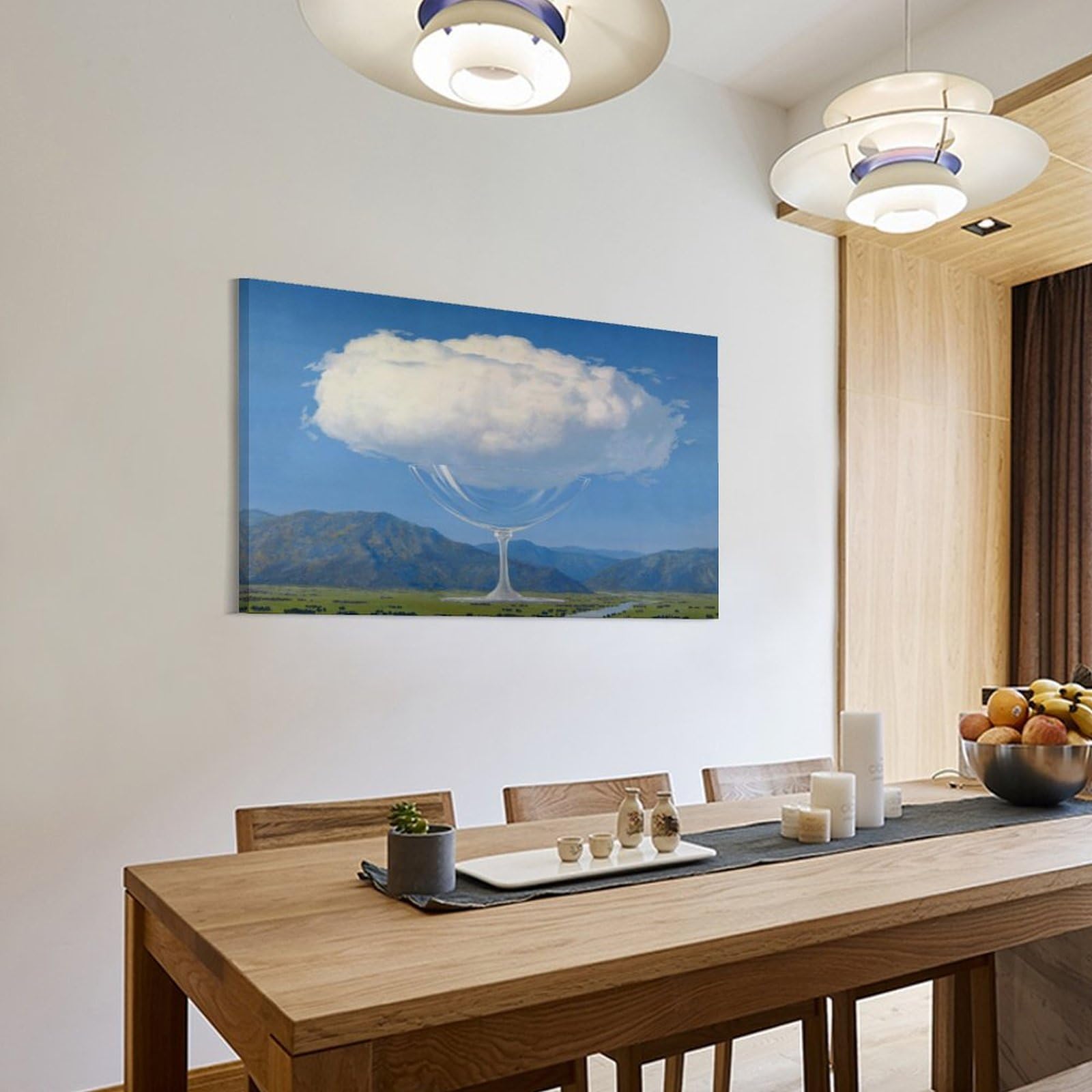 Amazon.co.jp: Rene Magritte ルネ・マグリット 《心の琴線 空と雲