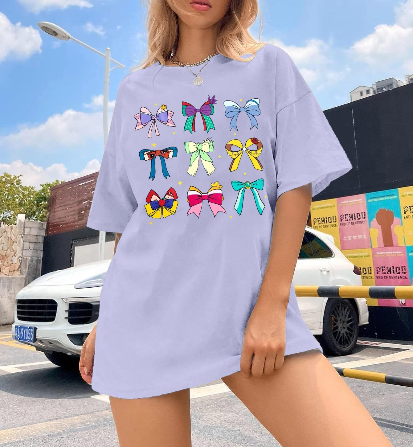 Magic Kingdom Shirts for Women Bow Shirt Coquette Aesthetic Tshirt Princess Tee Oversized Holiday Vacation Tops - Image 2