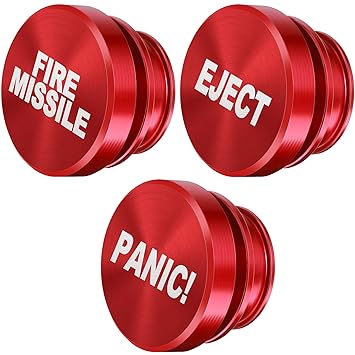 3 Pieces Aluminum Dustproof Plugs Billet Button Plugs 12-Volt Replacement Accessories Car Novelty Button Lighters Anodized Aluminum Car Decorations Compatible with Most Vehicles Autos Cars, Red