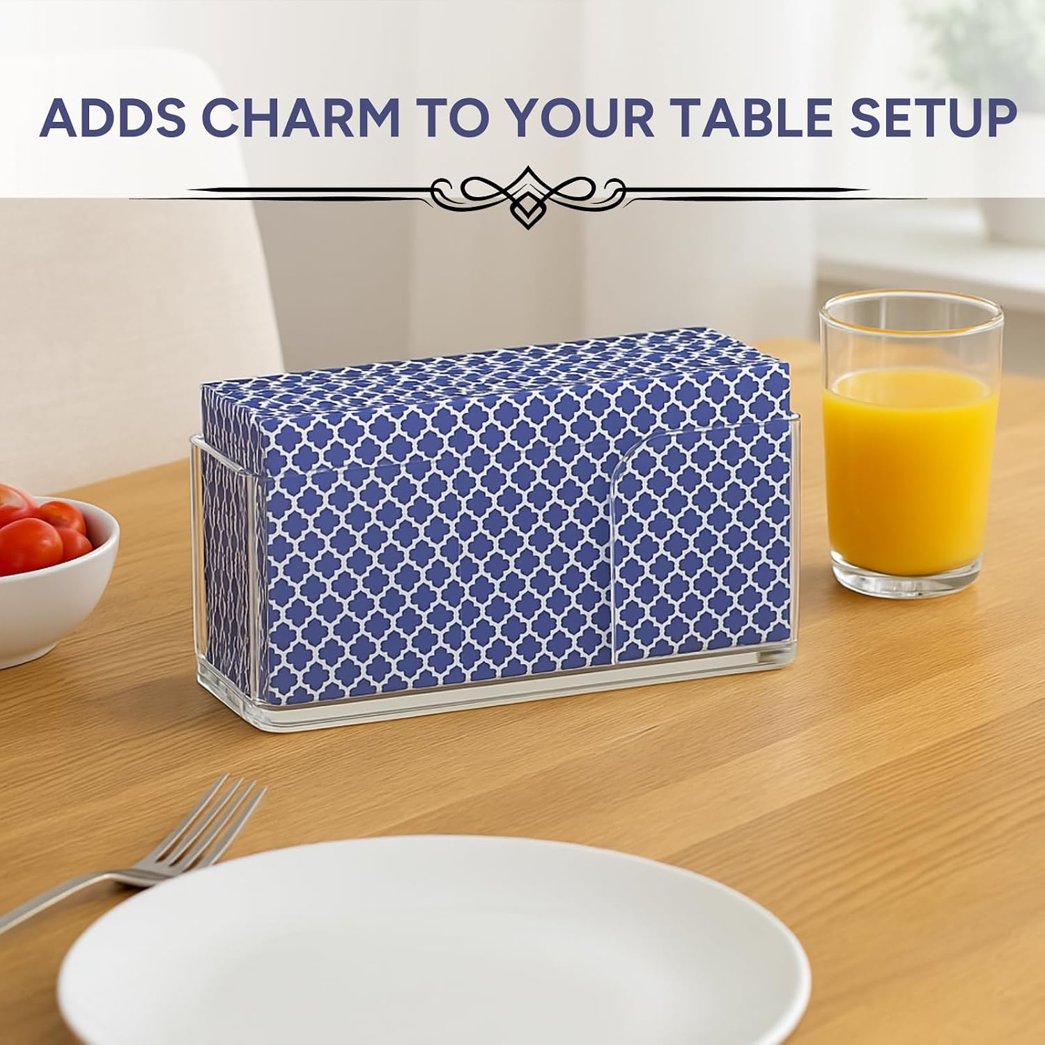 Guest Towel Holder for Bathroom Napkin Holder Vertical Napkin Holder with Non-Slip Pads, Acrylic Clear Napkin Stand for Kitchen Dining Counter Table, Disposable Hand Dispenser, Hotel Bathroom Décor image 3