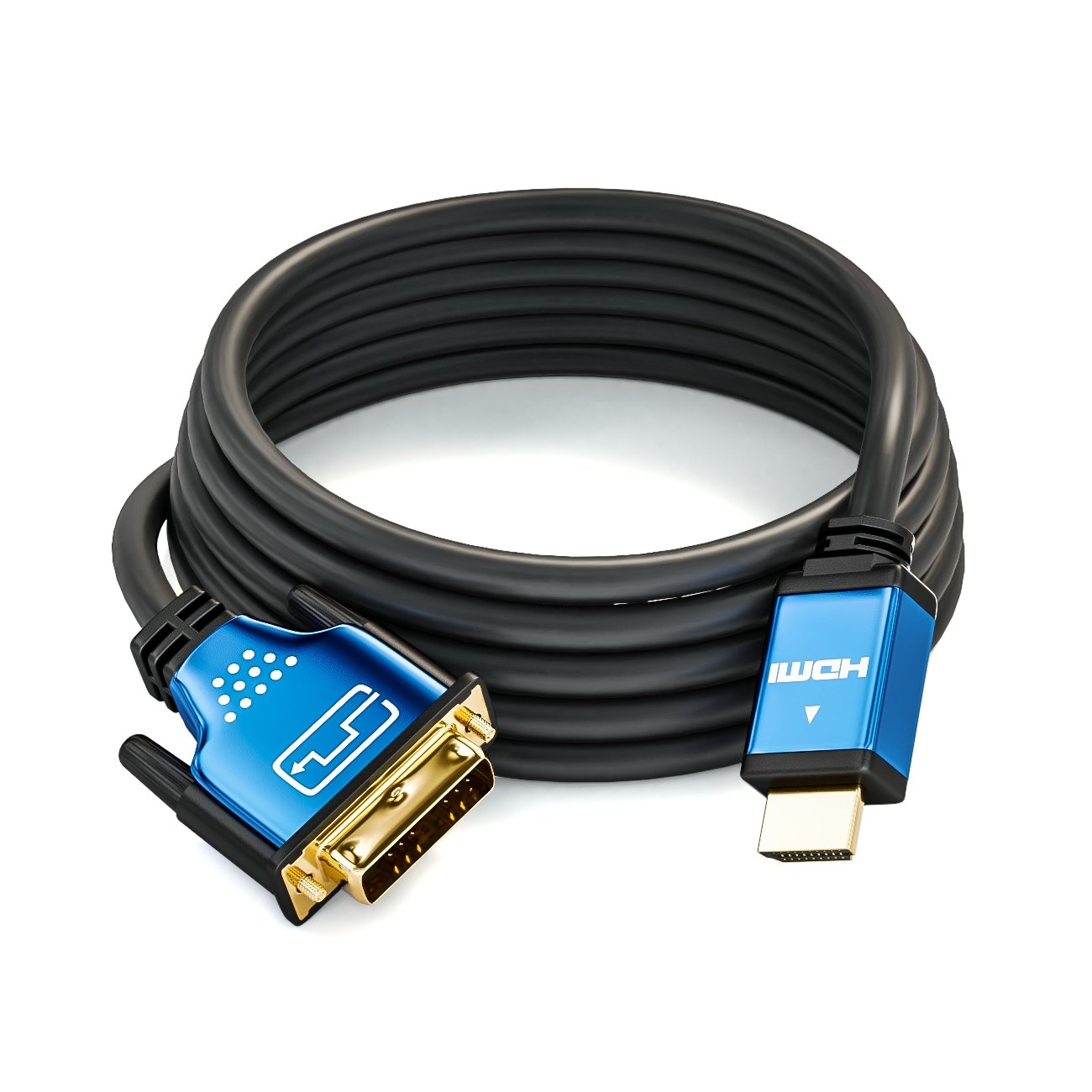 deleyCON 1,5m Cavo HDMI a DVI ad Alta Velocità - 1080p Full-HD 3D Ready - Cavo Monitor da HDMI a DVI