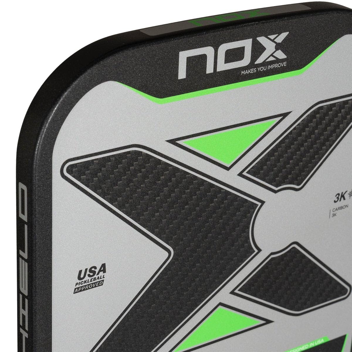 NOX Pickleball Paddel 2025 Luxury & Pro Series | 18K & 3K Kohlefaser, verbesserter Komfort & Ultra Power Kerne, exklusive Spin & Airflow Dynamik & Custom Grip | Zugelassene Pickleball-Schläger für