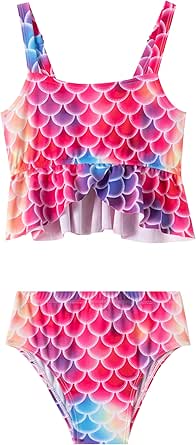LIZENS Girls One Piece Swimwear With Ruffles In