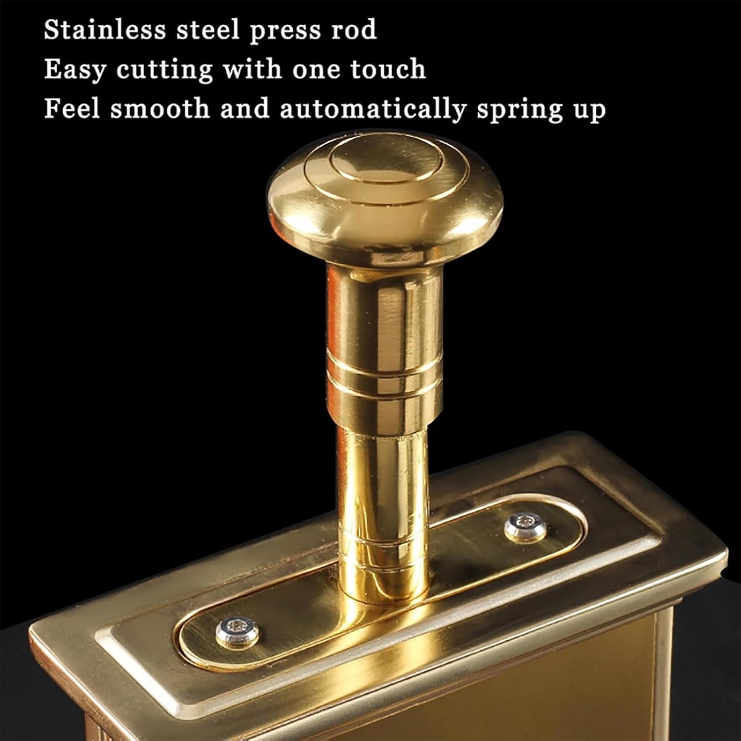 Desktop Cigar Cutter Guillotine, Table Top Guillotine Cigar Cutter with Drawer and Stainless Steel Precision Blade, 22mm Ring Diameter (Black)