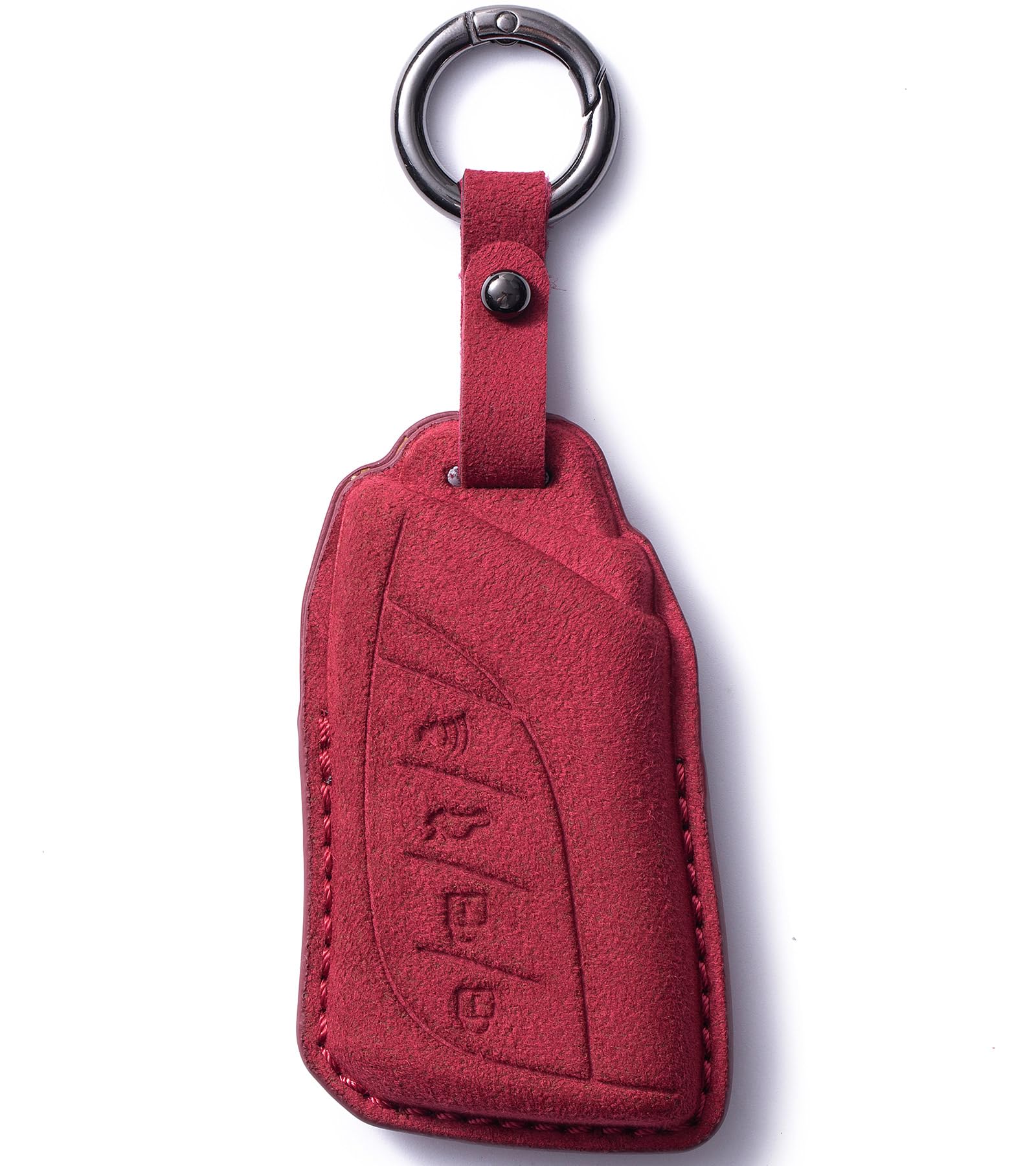 GLXKITVL for Lexus Suede Leather Key Fob Cover Compatible with Lexus 2018-2024 ES350 LC500 LC500h LS500 LS500h 2019-2024 UX200 UX250h ES300h 2020-
