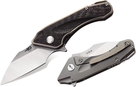 Bestech Knives Goblin Titanium Framelock CF, Gray