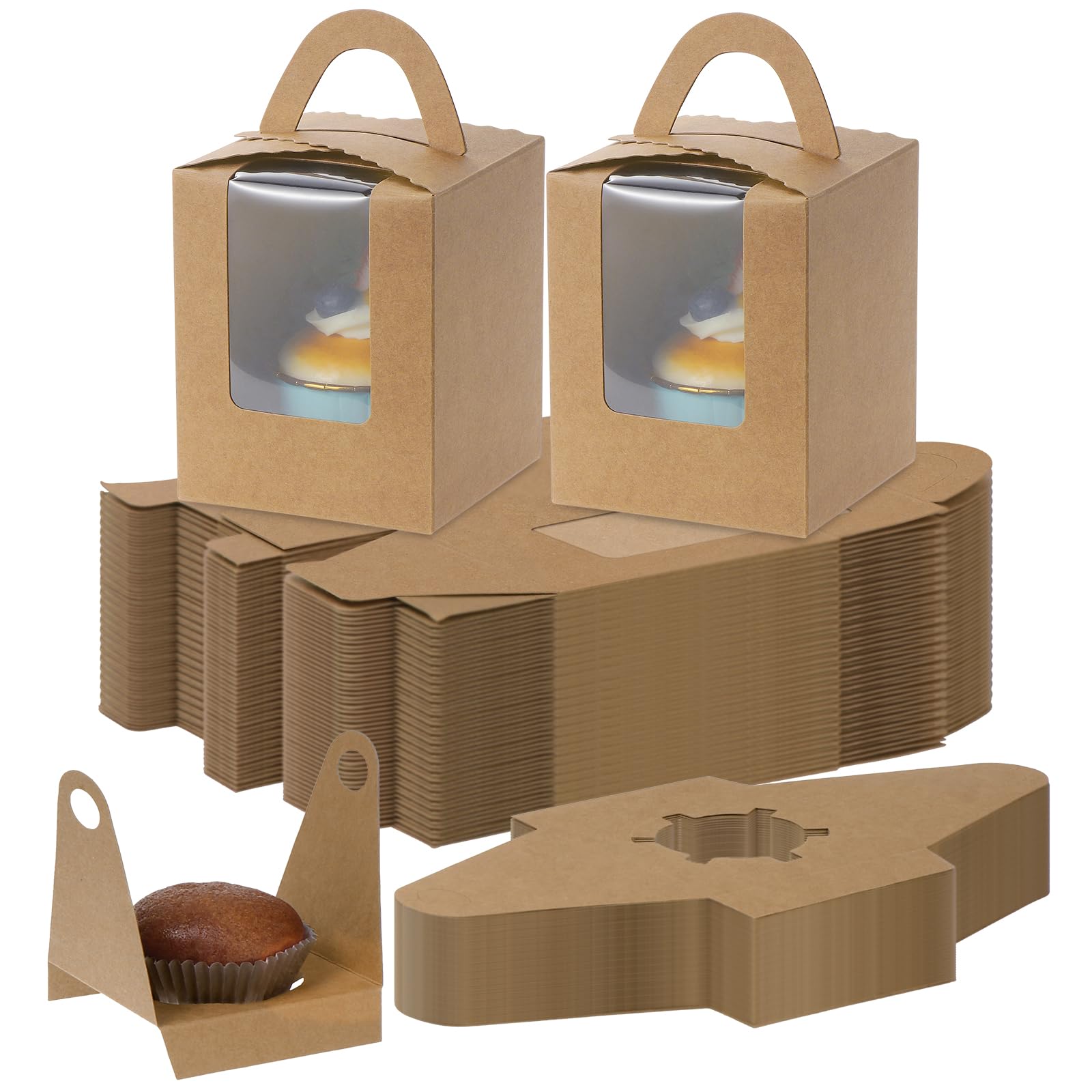 Lot De 15 Boîtes à Cupcakes 6 Trous Avec Inserts - Emballages Cadeaux Pour Pâtisseries Et Événements
